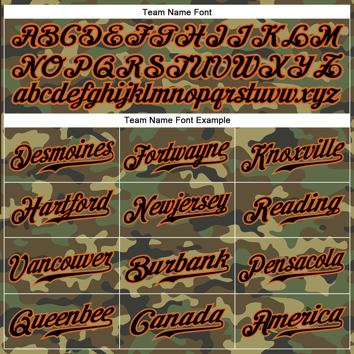 Custom Camo Black-Orange Authentic Salute To Service Baseball Jersey - Sky-Custom