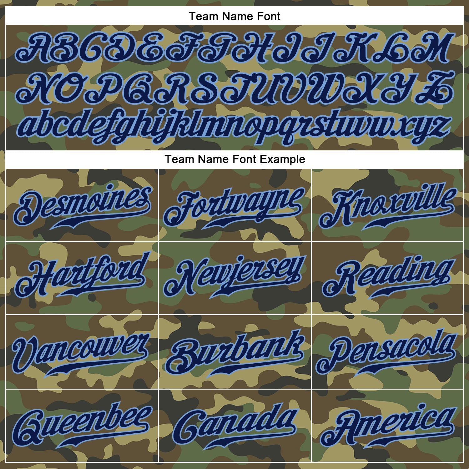 Custom Camo Navy-Powder Blue Authentic Salute To Service Baseball Jersey - Sky-Custom