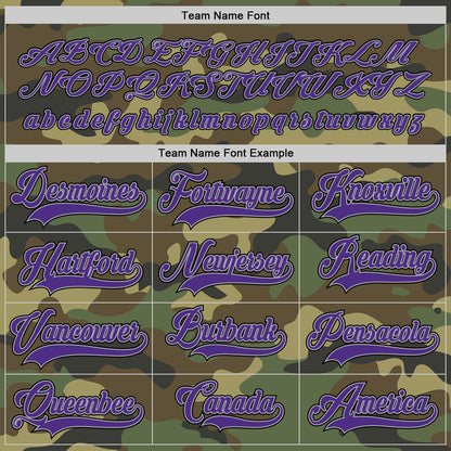 Custom Camo Purple-Black Salute To Service Hockey Jersey - Sky-Custom