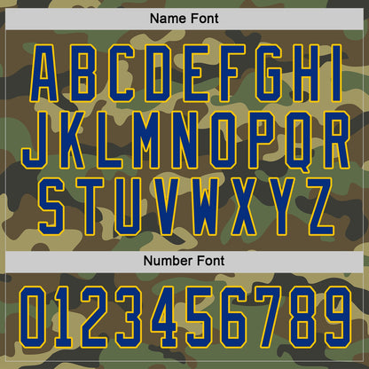 Custom Camo Royal-Gold Salute To Service Hockey Jersey - Sky-Custom