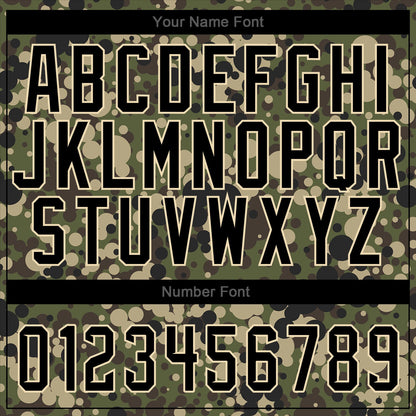 Custom Camo Black-Cream Authentic Salute To Service Baseball Jersey - Sky-Custom