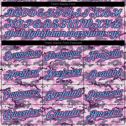 Custom Camo Light Blue-Pink Authentic Salute To Service Baseball Jersey - Sky-Custom