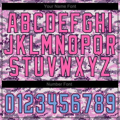 Custom Camo Light Blue-Pink Authentic Salute To Service Baseball Jersey - Sky-Custom