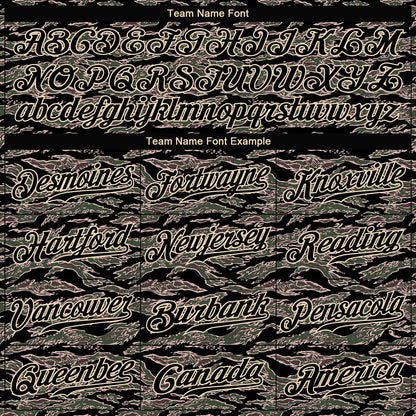 Custom Camo Black-Cream Authentic Salute To Service Baseball Jersey - Sky-Custom