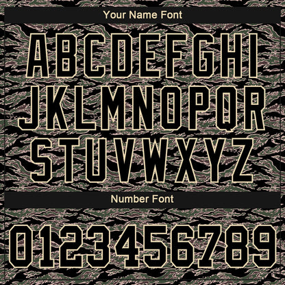 Custom Camo Black-Cream Authentic Salute To Service Baseball Jersey - Sky-Custom