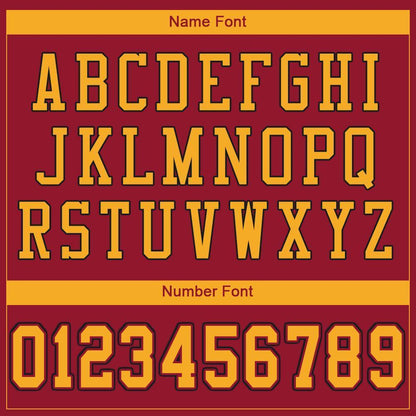Custom Cardinal Gold-Black Mesh Authentic Football Jersey - Sky-Custom