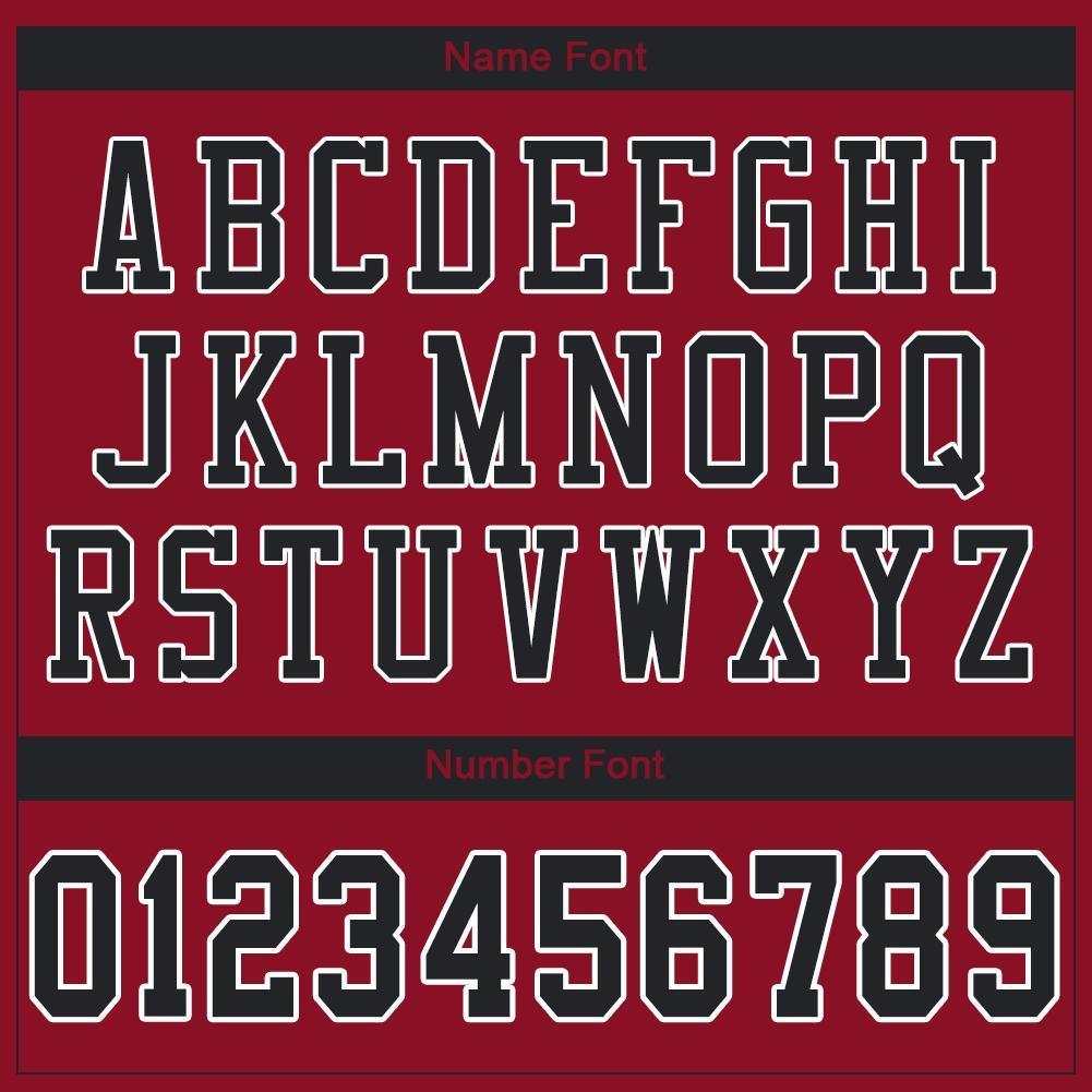 Custom Cardinal Black-White Mesh Authentic Football Jersey - Sky-Custom