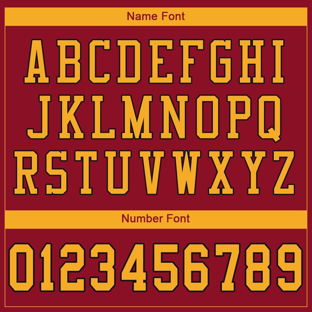 Custom Cardinal Gold-Black Mesh Authentic Football Jersey - Sky-Custom