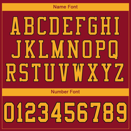 Custom Cardinal Gold-Black Mesh Authentic Football Jersey - Sky-Custom