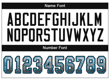 Custom White Black-Panther Blue Mesh Drift Fashion Football Jersey - Sky-Custom