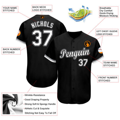 Custom Black White-Gray Baseball Jersey - Sky-Custom