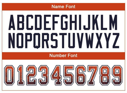 Custom Orange Navy-White Mesh Drift Fashion Football Jersey - Sky-Custom