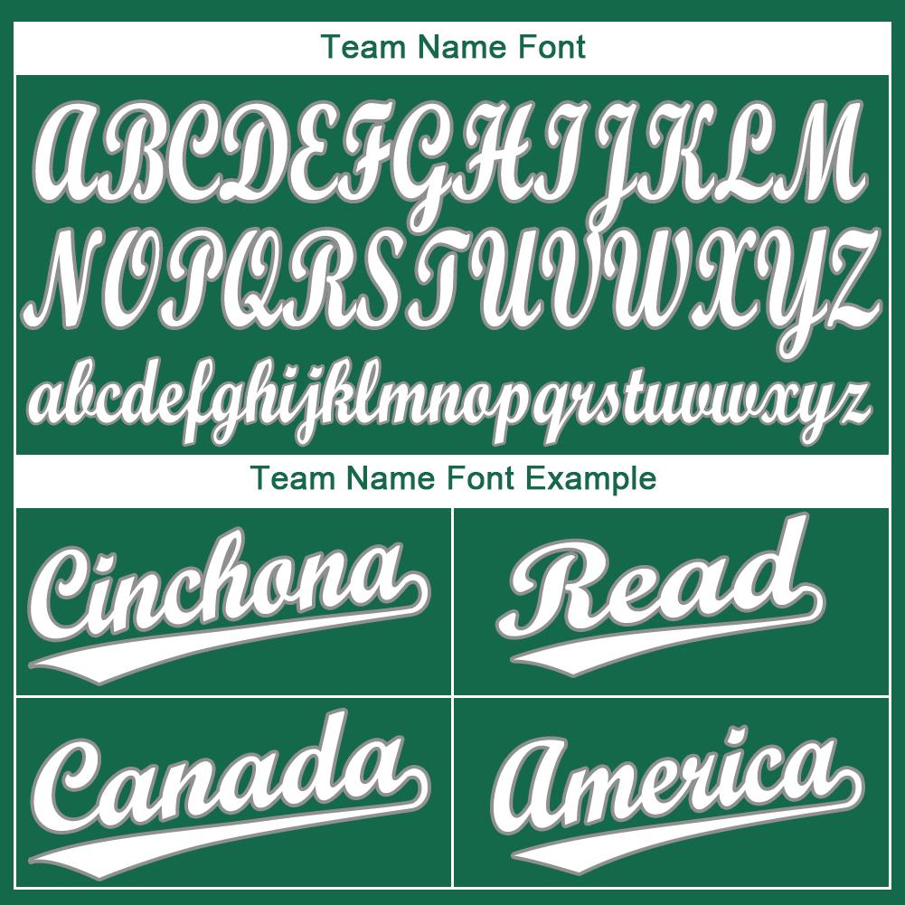 Custom Kelly Green White-Gray Baseball Jersey - Sky-Custom