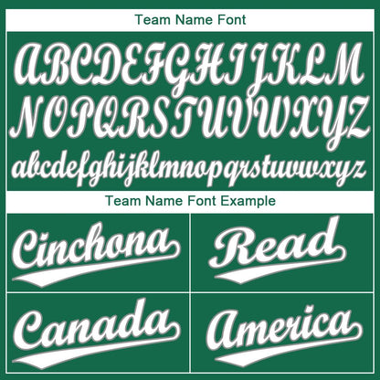 Custom Kelly Green White-Gray Baseball Jersey - Sky-Custom