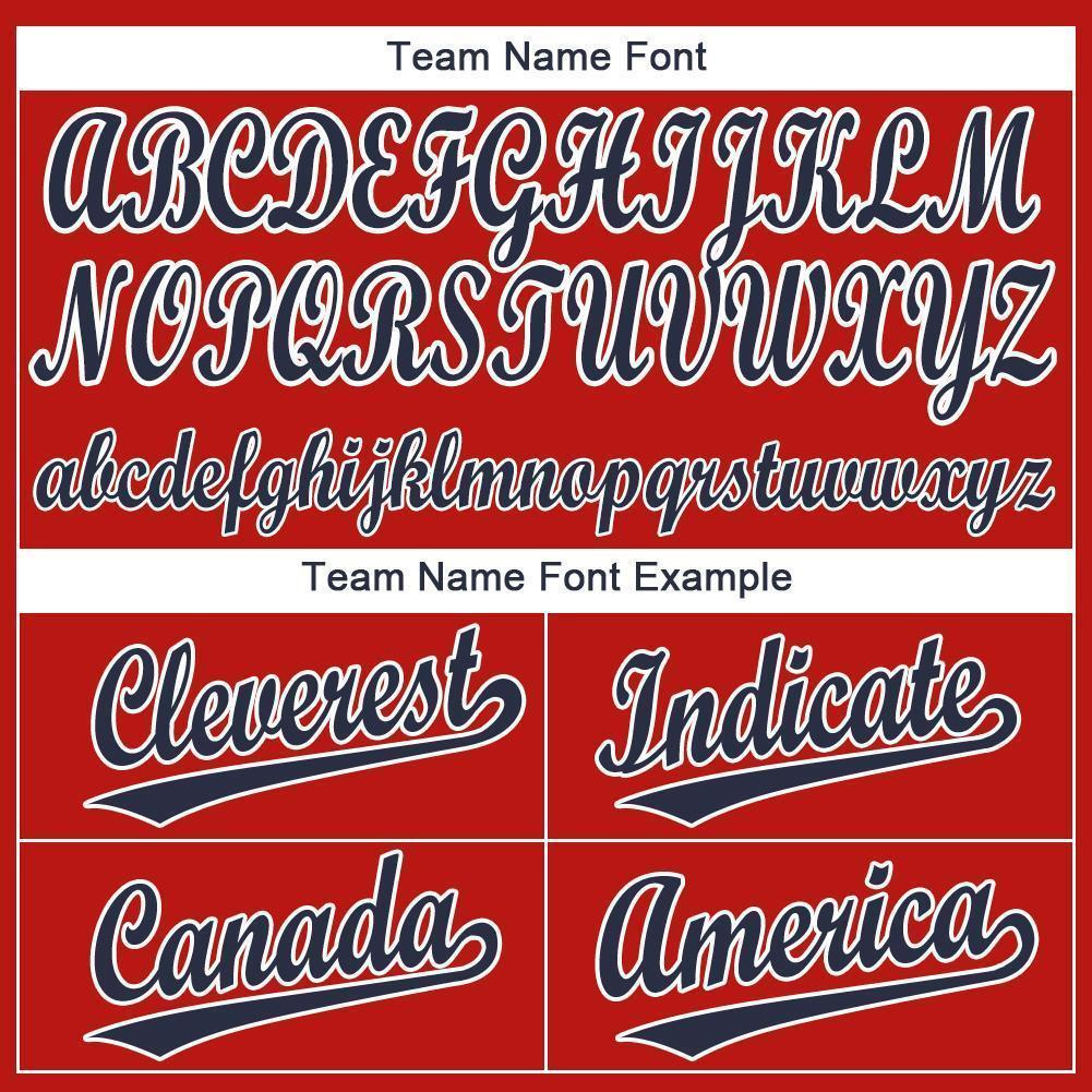 Custom Red Navy-White Baseball Jersey - Sky-Custom