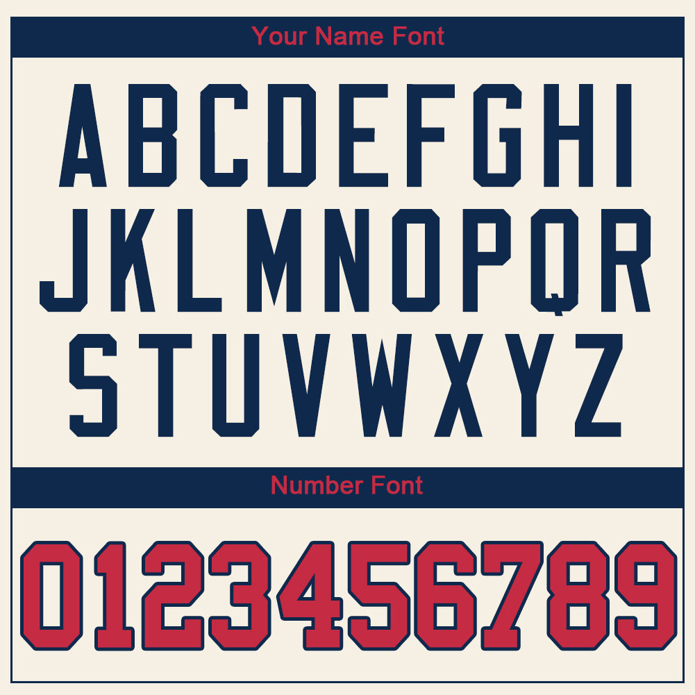 Custom Cream Red-Navy Authentic Baseball Jersey - Sky-Custom