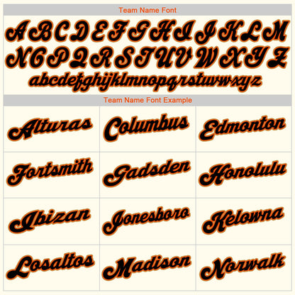 Custom Cream Black Orange-Old Gold Authentic Baseball Jersey - Sky-Custom