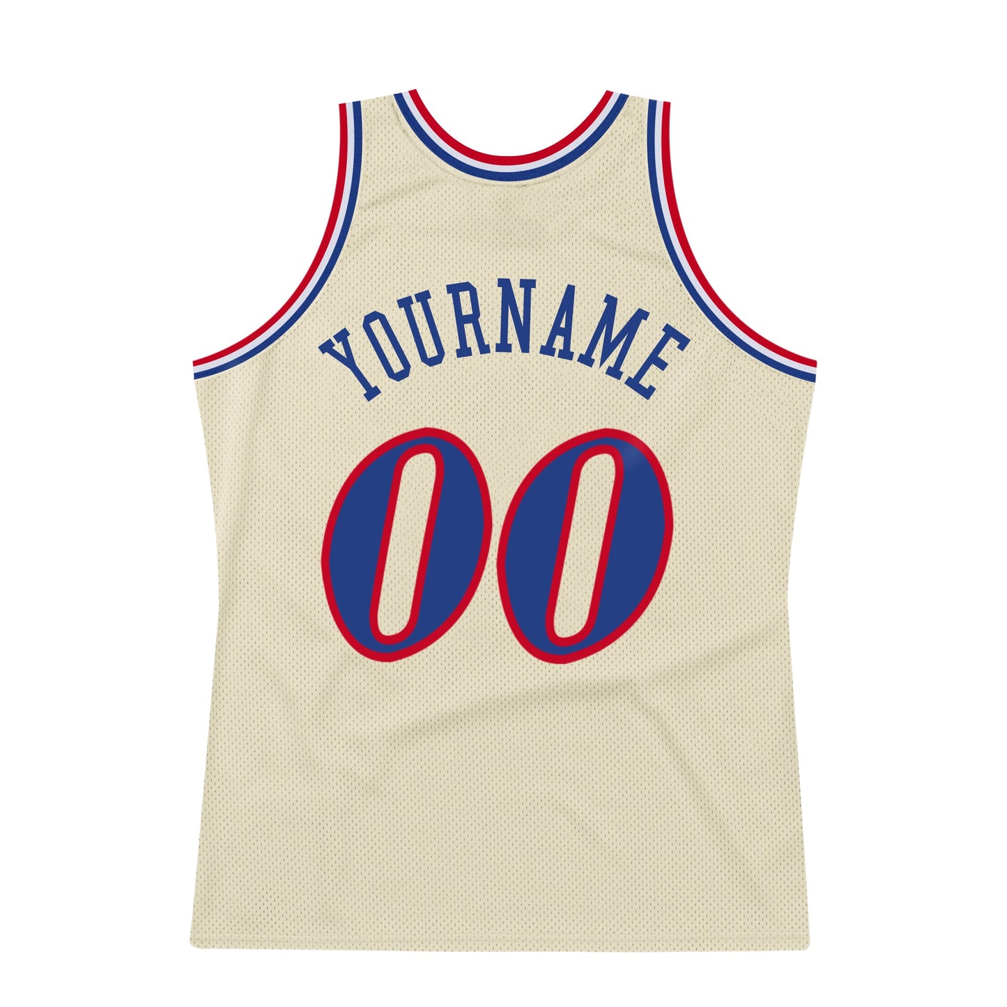 Custom Cream Royal-Red Authentic Throwback Basketball Jersey - Sky-Custom