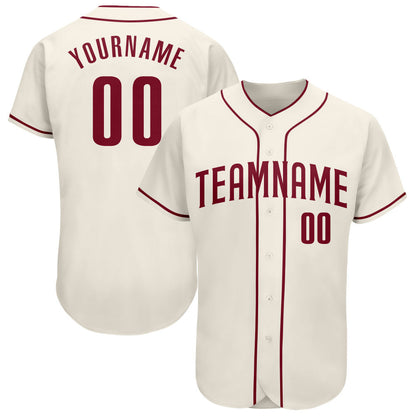 Custom Cream Orange-Royal Authentic Baseball Jersey - Sky-Custom