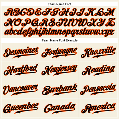 Custom Cream Black Pinstripe Black-Orange Authentic Baseball Jersey - Sky-Custom