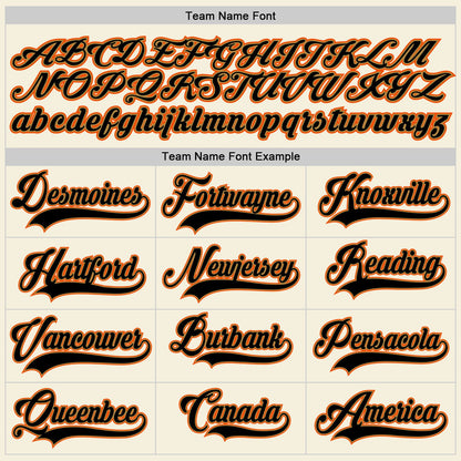 Custom Cream Orange Black-Old Gold Authentic Baseball Jersey - Sky-Custom