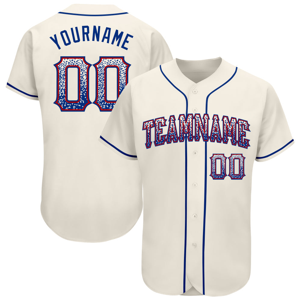 Custom Cream Royal-Red Authentic Drift Fashion Baseball Jersey - Sky-Custom