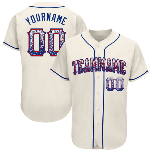 Custom Cream Royal-Red Authentic Drift Fashion Baseball Jersey - Sky-Custom