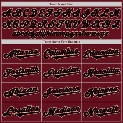 Custom Crimson Black-City Cream Authentic Baseball Jersey - Sky-Custom