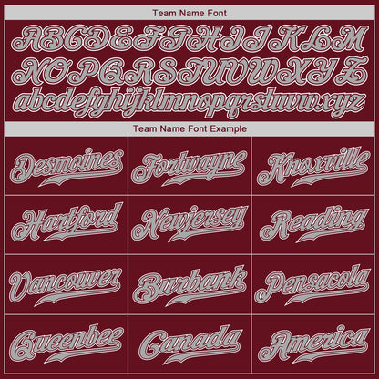 Custom Crimson Gray-White Authentic Baseball Jersey - Sky-Custom