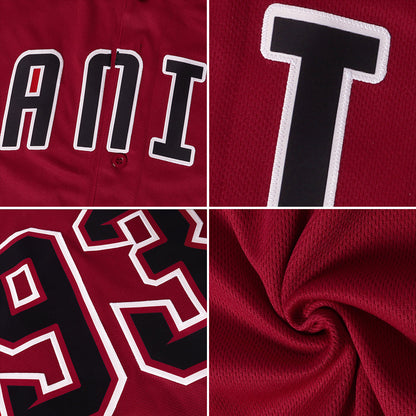 Custom Crimson Gray-White Authentic Baseball Jersey - Sky-Custom