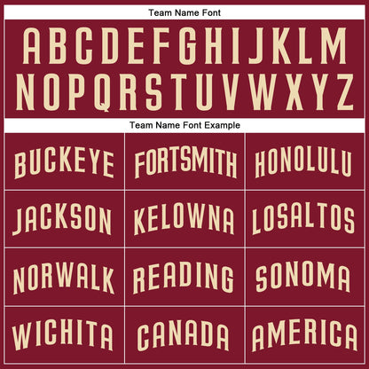 Custom Crimson Cream Authentic Baseball Jersey - Sky-Custom