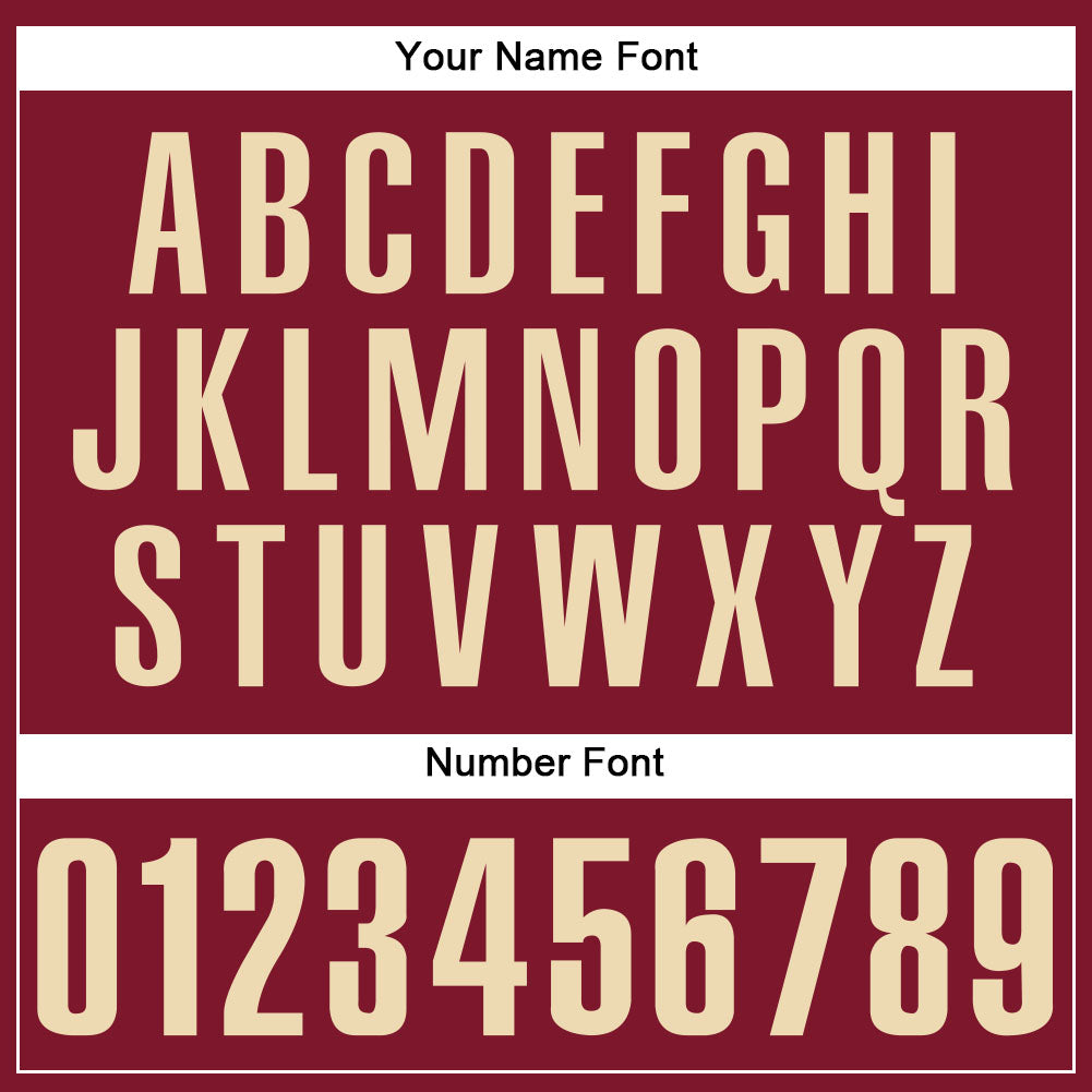 Custom Crimson Cream Authentic Baseball Jersey - Sky-Custom