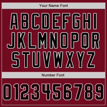 Custom Crimson Black-White Authentic Baseball Jersey - Sky-Custom