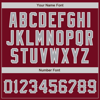 Custom Crimson Gray-White Authentic Baseball Jersey - Sky-Custom