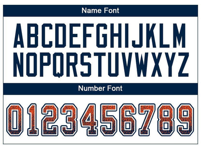 Custom Orange Navy-White Mesh Drift Fashion Football Jersey - Sky-Custom