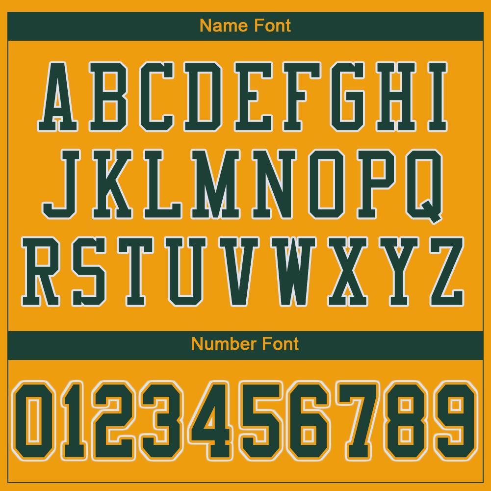 Custom Gold Green-White Mesh Authentic Football Jersey - Sky-Custom