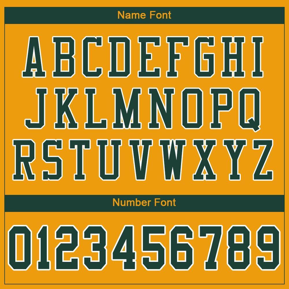 Custom Gold Green-White Mesh Authentic Football Jersey - Sky-Custom