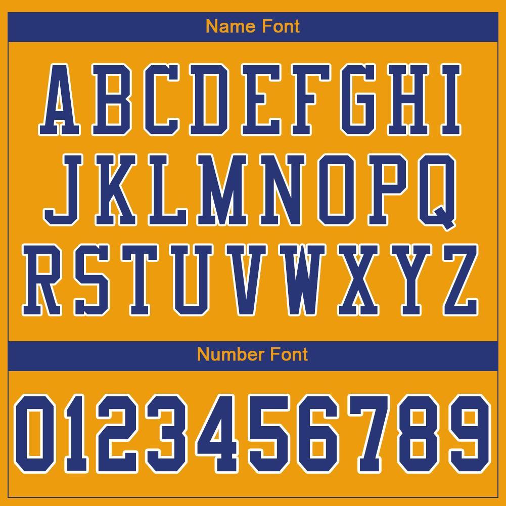 Custom Gold Royal-White Mesh Authentic Football Jersey - Sky-Custom