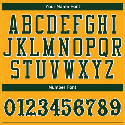 Custom Gold Green-White Authentic Baseball Jersey - Sky-Custom