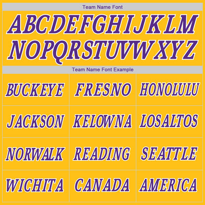 Custom Gold Purple-White Authentic American Flag Fashion Baseball Jersey - Sky-Custom