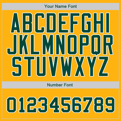 Custom Gold Green-White Authentic Baseball Jersey - Sky-Custom