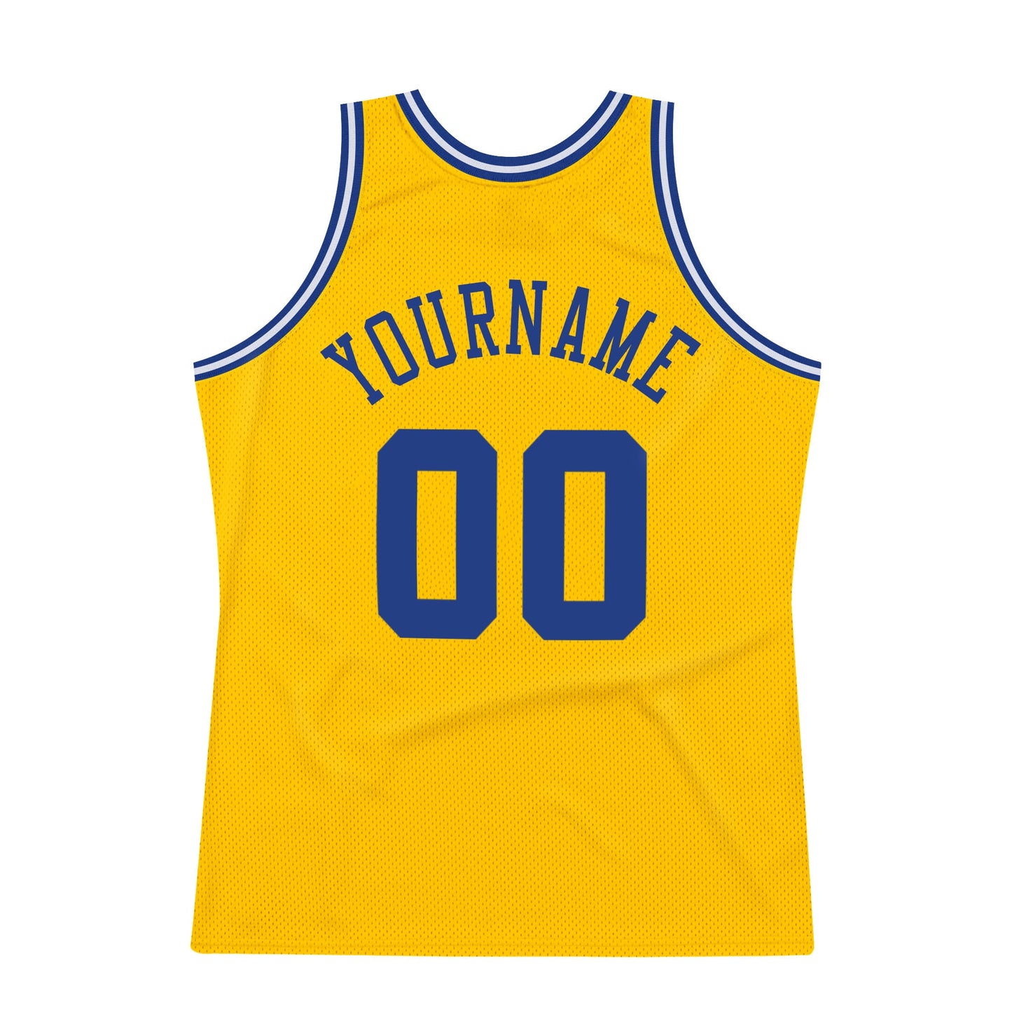 Custom Gold Royal-White Authentic Throwback Basketball Jersey - Sky-Custom