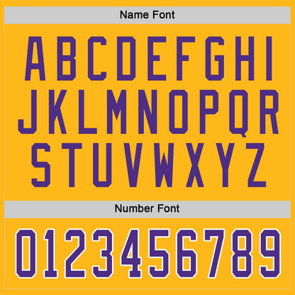 Custom Gold Purple-White Hockey Jersey - Sky-Custom