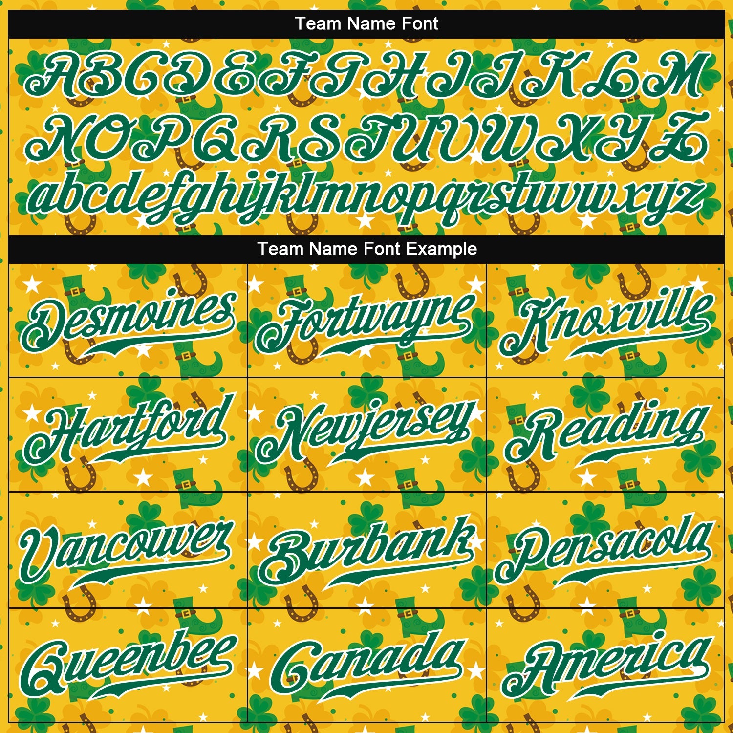 Custom Gold Kelly Green-White 3D Pattern Design Authentic St. Patrick's Day Baseball Jersey - Sky-Custom