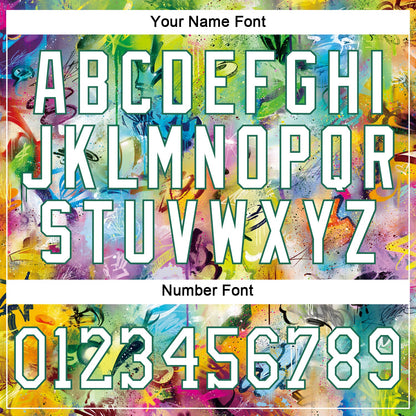 Custom Scratch Graffiti Pattern White-Kelly Green 3D Authentic Basketball Jersey - Sky-Custom