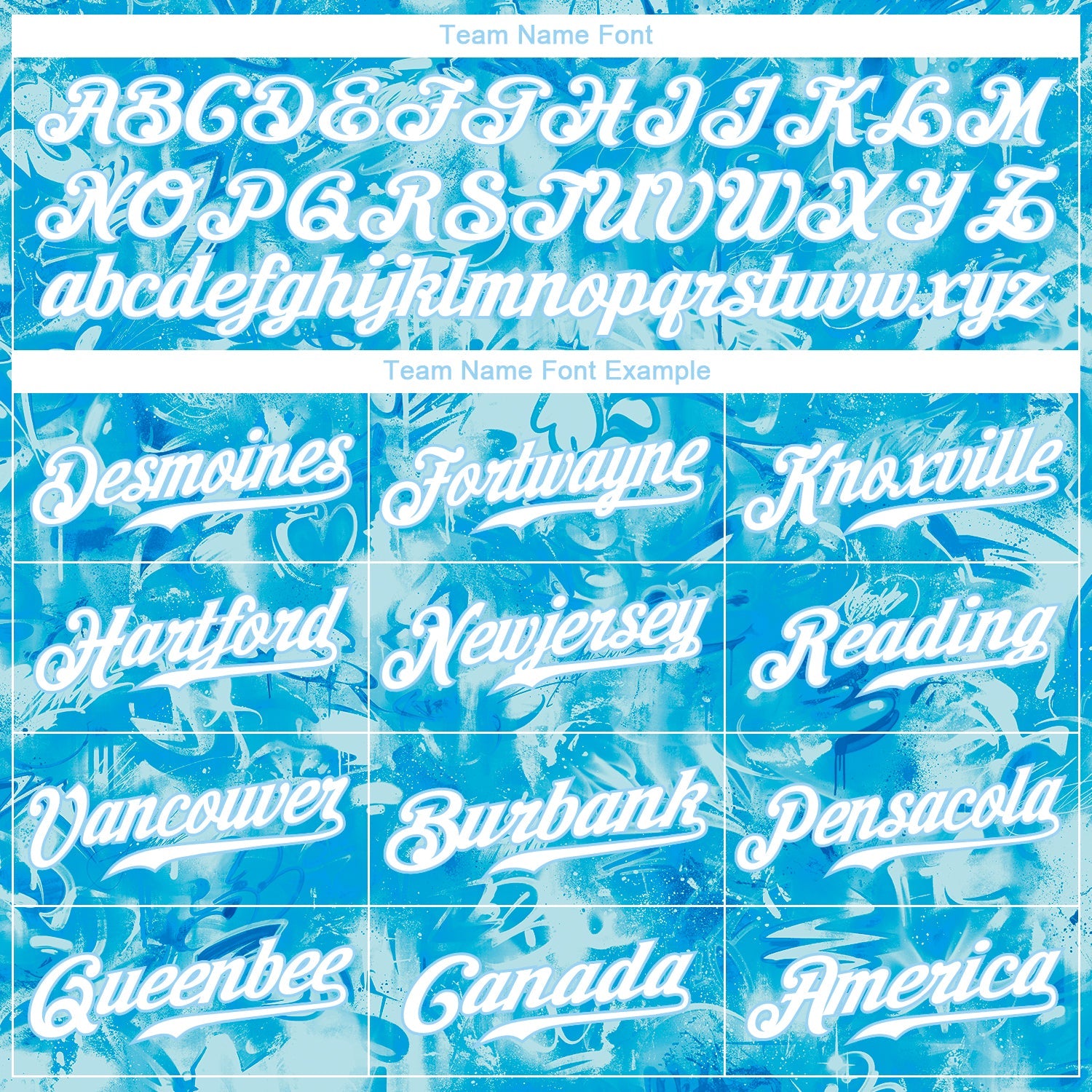 Custom Scratch Graffiti Pattern White-Light Blue 3D Authentic Baseball Jersey - Sky-Custom