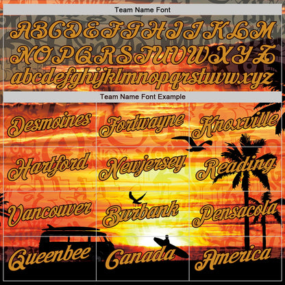 Custom Graffiti Pattern Gold-Brown 3D Beach Authentic Baseball Jersey - Sky-Custom