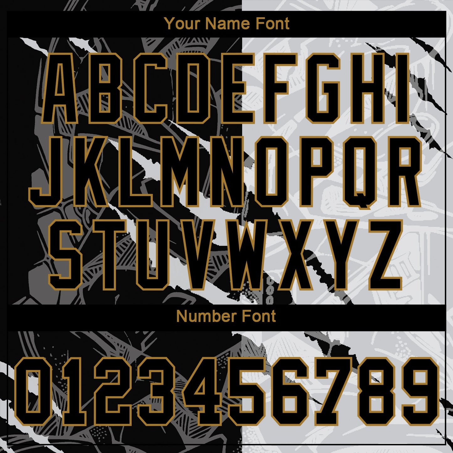 Custom Graffiti Pattern Black-Old Gold 3D Authentic Baseball Jersey - Sky-Custom