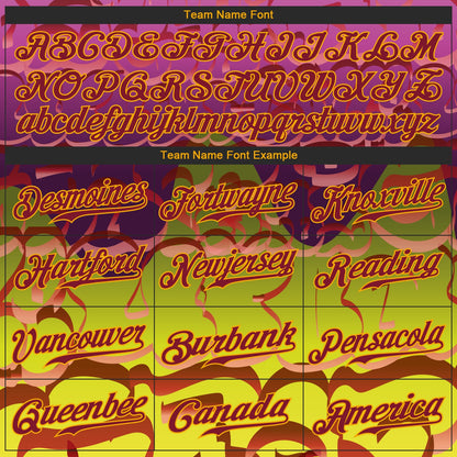 Custom Graffiti Pattern Crimson-Gold 3D Authentic Baseball Jersey - Sky-Custom