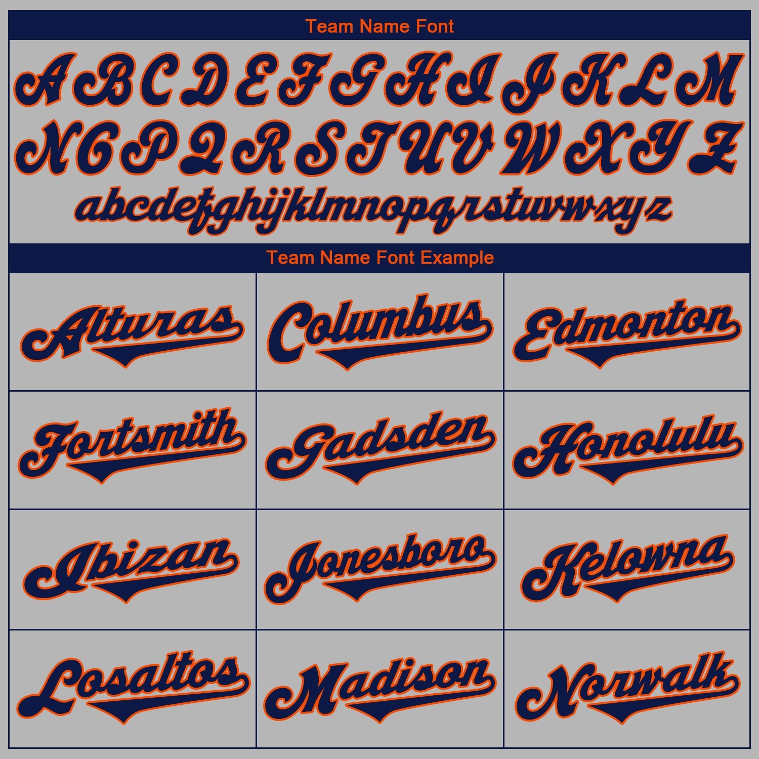 Custom Gray Navy-Orange Authentic Baseball Jersey - Sky-Custom